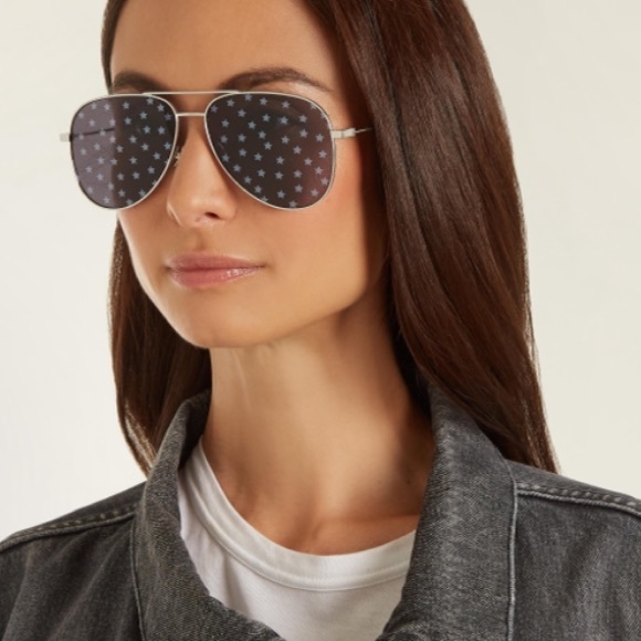 New SAINT LAURENT  YSL Metallic Star Aviators limited edition - Picture 7 of 10